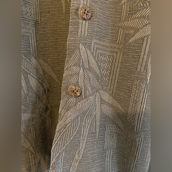 Jamaica Jaxx Authentic Island Style Men’s Hawaiian gray button down shirt - Picture 3 of 9